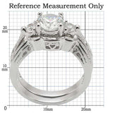 Alamode Rhodium Brass Ring with AAA Grade CZ in Clear - Alamode - Flyclothing LLC