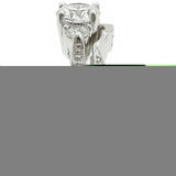 Alamode Rhodium Brass Ring with AAA Grade CZ in Clear - Alamode - Flyclothing LLC