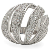 Alamode Rhodium Brass Ring with AAA Grade CZ in Clear - Alamode - Flyclothing LLC