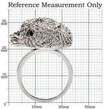 Alamode Rhodium + Ruthenium Brass Ring with AAA Grade CZ in Black Diamond - Alamode - Flyclothing LLC