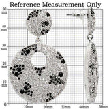 Alamode Imitation Rhodium Brass Earrings with AAA Grade CZ in Black Diamond - Alamode - Flyclothing LLC