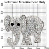 Alamode Imitation Rhodium Brass Brooches with AAA Grade CZ in Black Diamond - Alamode - Flyclothing LLC