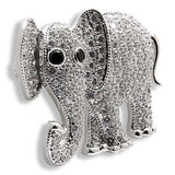 Alamode Imitation Rhodium Brass Brooches with AAA Grade CZ in Black Diamond - Alamode - Flyclothing LLC