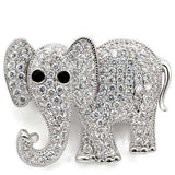 Alamode Imitation Rhodium Brass Brooches with AAA Grade CZ in Black Diamond - Alamode - Flyclothing LLC