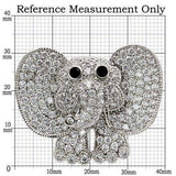 Alamode Imitation Rhodium Brass Brooches with AAA Grade CZ in Black Diamond - Alamode - Flyclothing LLC