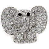 Alamode Imitation Rhodium Brass Brooches with AAA Grade CZ in Black Diamond - Alamode - Flyclothing LLC
