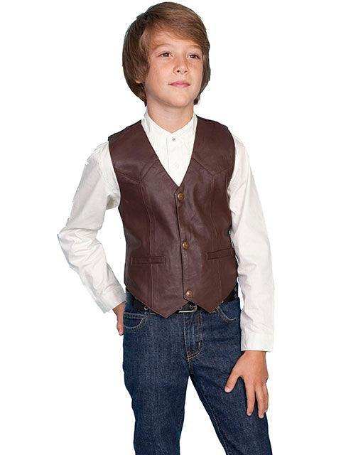 Scully BROWN LAMB KIDS VEST - Scully Leather - Flyclothing LLC