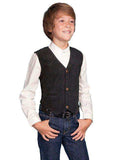 Scully BLACK BOAR SUEDE KIDS VEST - Scully Leather - Flyclothing LLC
