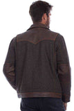 Scully Leather 100% Leather Vintage Brown Men's Button Up Jacket - Scully Leather - Flyclothing LLC