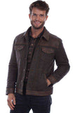 Scully Leather 100% Leather Vintage Brown Men's Button Up Jacket - Scully Leather - Flyclothing LLC