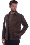 Scully Mens Brown Leatherwear Jacket - Scully Leather - Flyclothing LLC