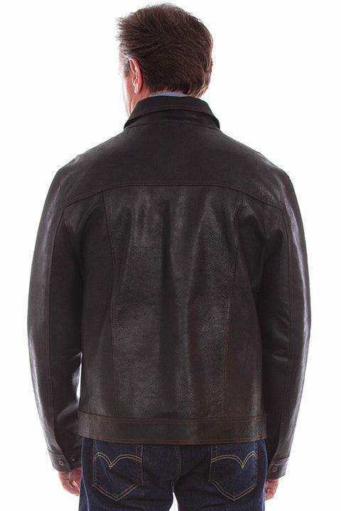 Scully Leather 100% Leather Vintage Black Mens Jacket - Scully Leather - Flyclothing LLC