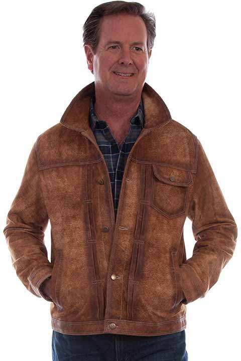 Scully Leather Leatherwear Mens Teak Button Up Jacket - Scully Leather - Flyclothing LLC