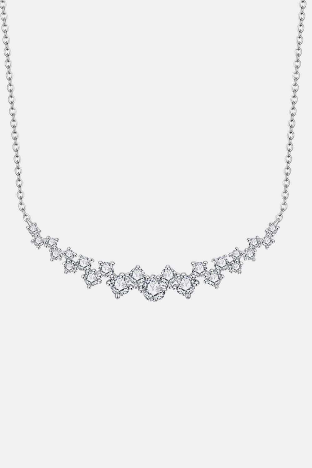 1.64 Carat Moissanite 925 Sterling Silver Necklace - Trendsi - Flyclothing LLC