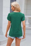 V-Neck Short Sleeve T-Shirt - Trendsi - Flyclothing LLC