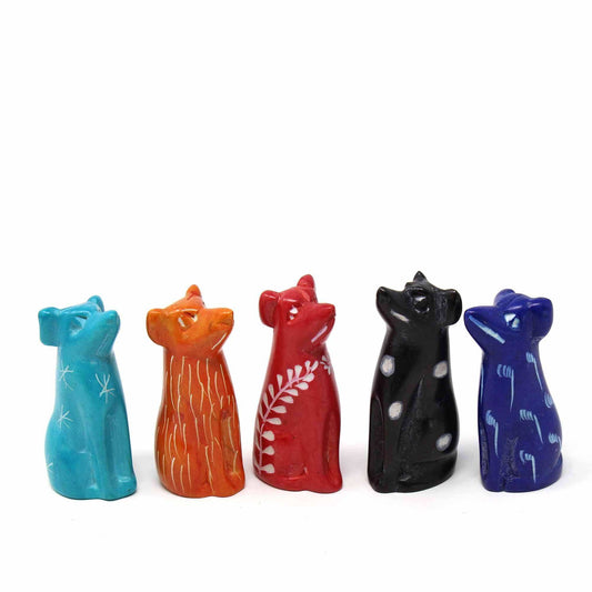 Soapstone Tiny Dogs - Assorted Pack of 5 Colors - SMOLArt - Flyclothing LLC