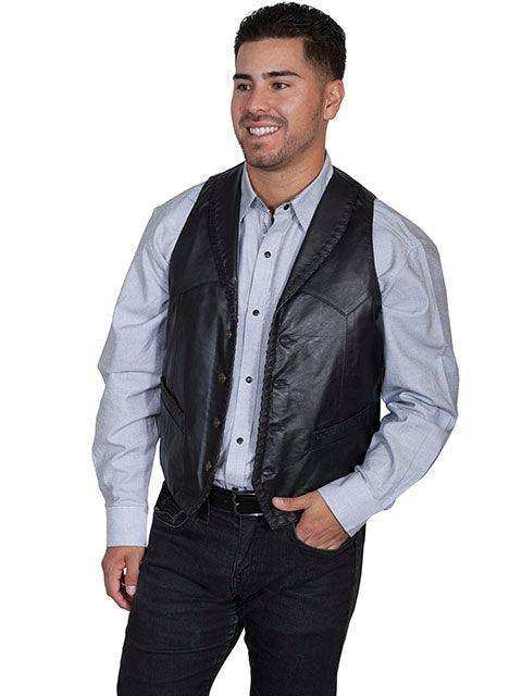 Scully BLACK LAMB TRAILRIDER VEST - Scully Leather - Flyclothing LLC