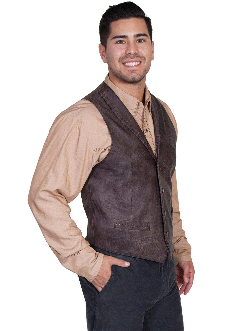 Scully BROWN BUFF TRAILRIDER VEST - Scully Leather - Flyclothing LLC