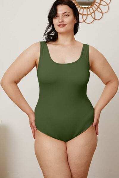 Basic Bae Full Size Square Neck Sleeveless Bodysuit - Trendsi - Flyclothing LLC