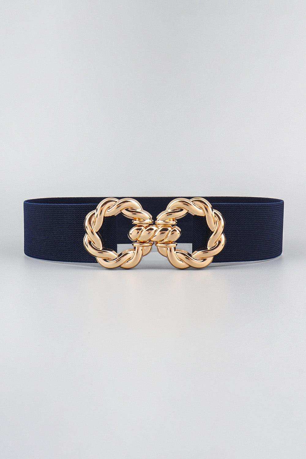 Zinc Alloy Buckle Elastic Belt - Trendsi - Flyclothing LLC