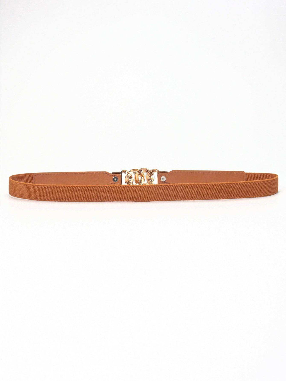 Zinc Alloy Buckle Elastic PU Belt - Trendsi - Flyclothing LLC