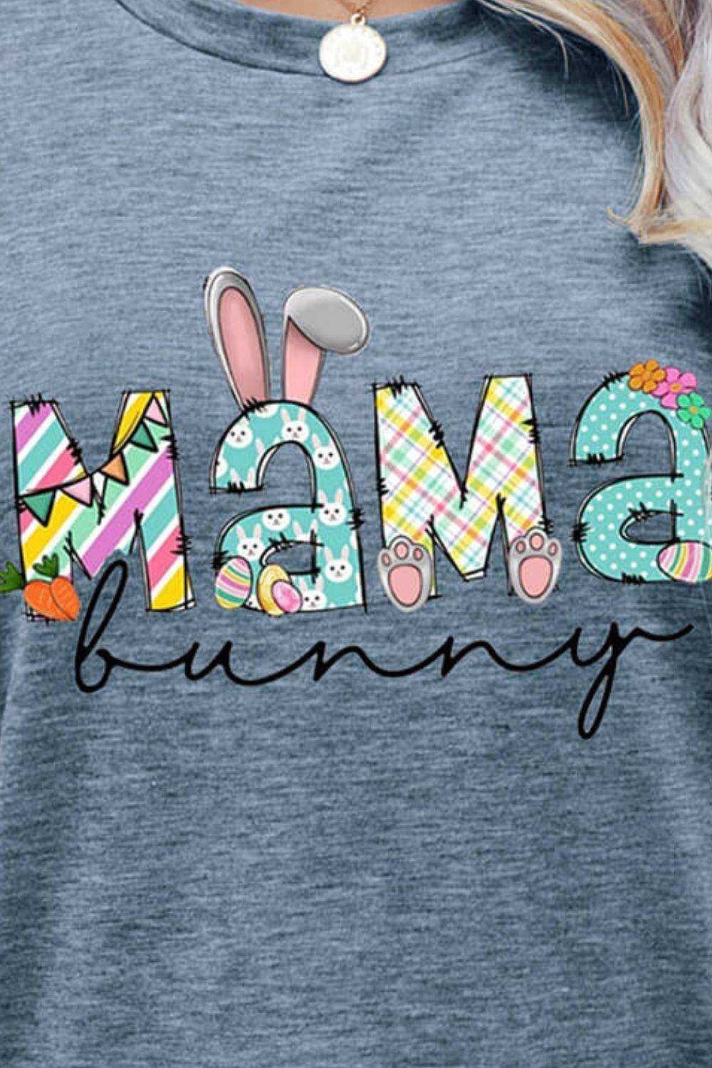 MAMA BUNNY Easter Graphic Tee - Trendsi - Flyclothing LLC