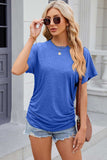 Round Neck Flutter Sleeve T-Shirt - Trendsi - Flyclothing LLC