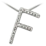 Alamode Rhodium Brass Pendant with AAA Grade CZ in Clear - Alamode - Flyclothing LLC