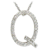 Alamode Rhodium Brass Pendant with AAA Grade CZ in Clear - Alamode - Flyclothing LLC