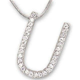 Alamode Rhodium Brass Pendant with AAA Grade CZ in Clear - Alamode - Flyclothing LLC
