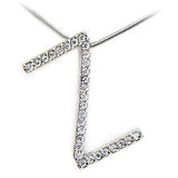 Alamode Rhodium Brass Pendant with AAA Grade CZ in Clear - Alamode - Flyclothing LLC