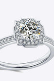 1 Carat Moissanite Platinum-Plated Ring - Trendsi - Flyclothing LLC