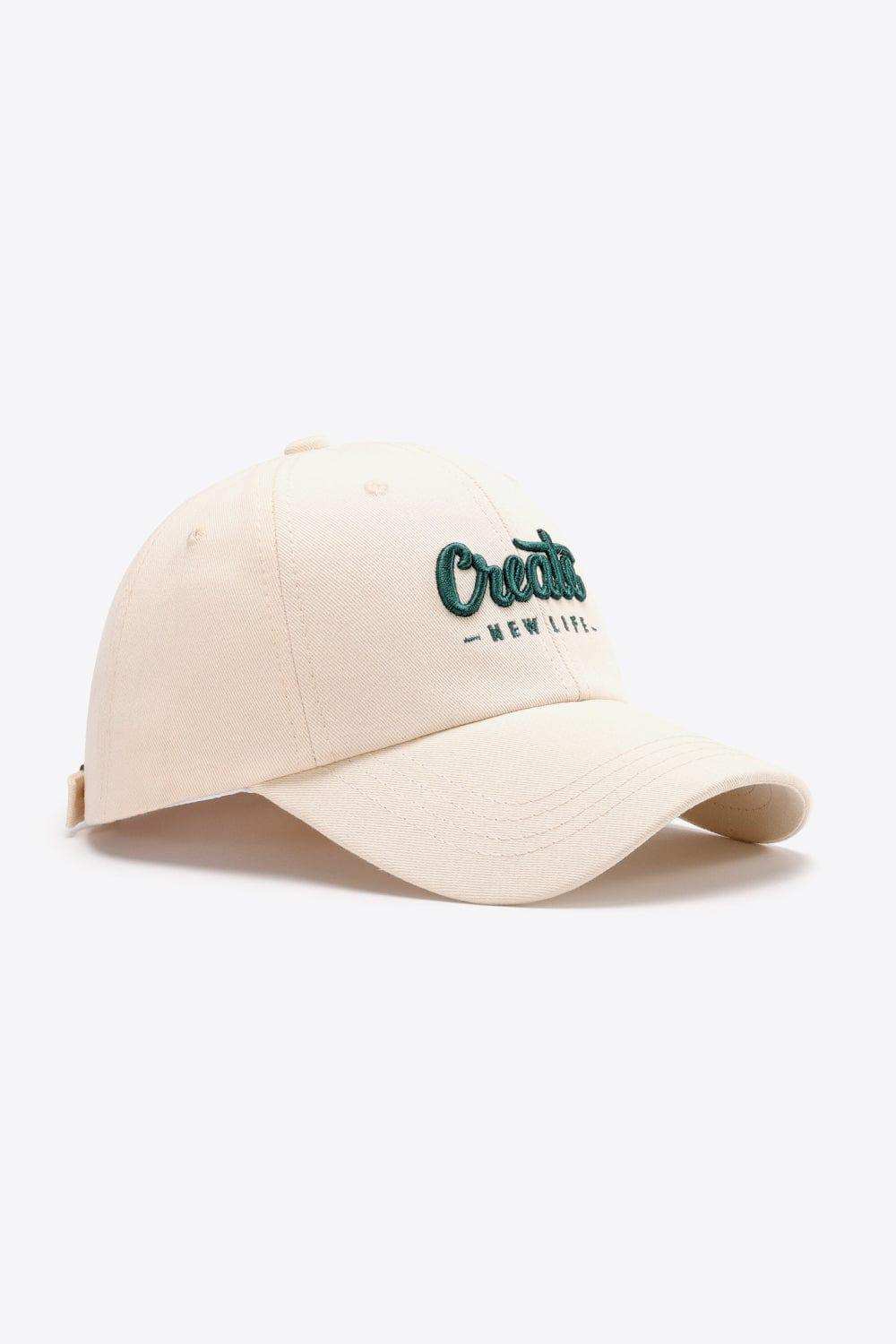 CREATE NEW LIFE Adjustable Cotton Baseball Cap - Trendsi - Flyclothing LLC