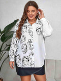 Plus Size Printed Longline Shirt - Trendsi - Flyclothing LLC