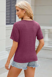 Round Neck Short Sleeve T-Shirt - Trendsi - Flyclothing LLC