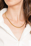 18K Gold Plated Curb Chain Necklace - Trendsi - Flyclothing LLC