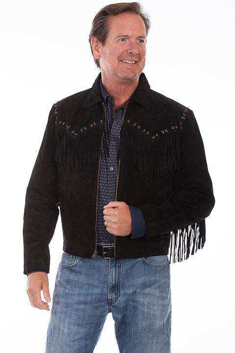 Scully BLACK BOAR SUEDE TEXAN JACKET - Scully Leather - Flyclothing LLC