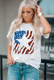 US Flag Graphic Round Neck Tee - Trendsi - Flyclothing LLC