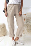 Paperbag Waist Pull-On Pants with Pockets - Trendsi - Flyclothing LLC
