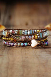 Handmade Crystal Beaded Natural Stone Bracelet - Trendsi - Flyclothing LLC
