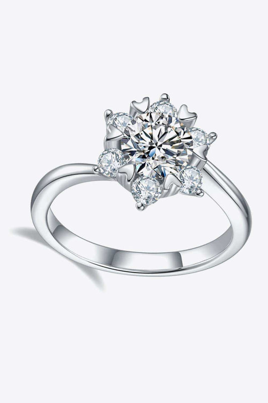 1 Carat Moissanite Zircon Ring - Trendsi - Flyclothing LLC