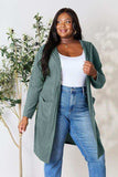 Basic Bae Full Size Ribbed Open Front Long Sleeve Cardigan - Trendsi - Flyclothing LLC
