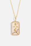 Rhinestone Constellation Pendant Copper Necklace - Trendsi - Flyclothing LLC