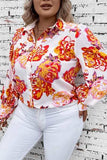 Plus Size Printed Long Sleeve Shirt - Trendsi - Flyclothing LLC