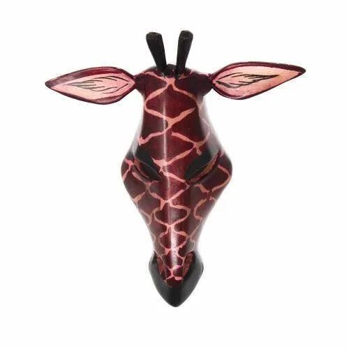 Wood Giraffe Mask - Jedando Handicrafts (H) - Flyclothing LLC