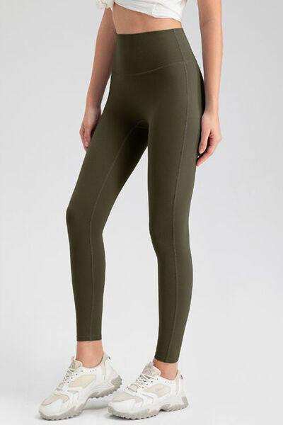 High Waist Skinny Active Pants - Trendsi - Flyclothing LLC