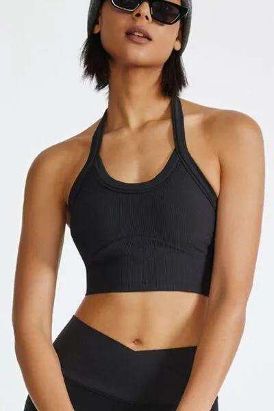 Halter Neck Active Cami - Trendsi - Flyclothing LLC