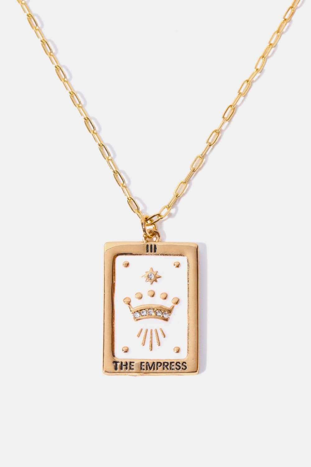 Tarot Card Pendant Copper Necklace - Trendsi - Flyclothing LLC