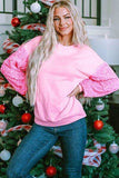 Sequin Round Neck Dropped Shoulder Sweatshirt - Trendsi - Flyclothing LLC