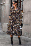 Floral Flounce Sleeve Tiered Dress - Trendsi - Flyclothing LLC